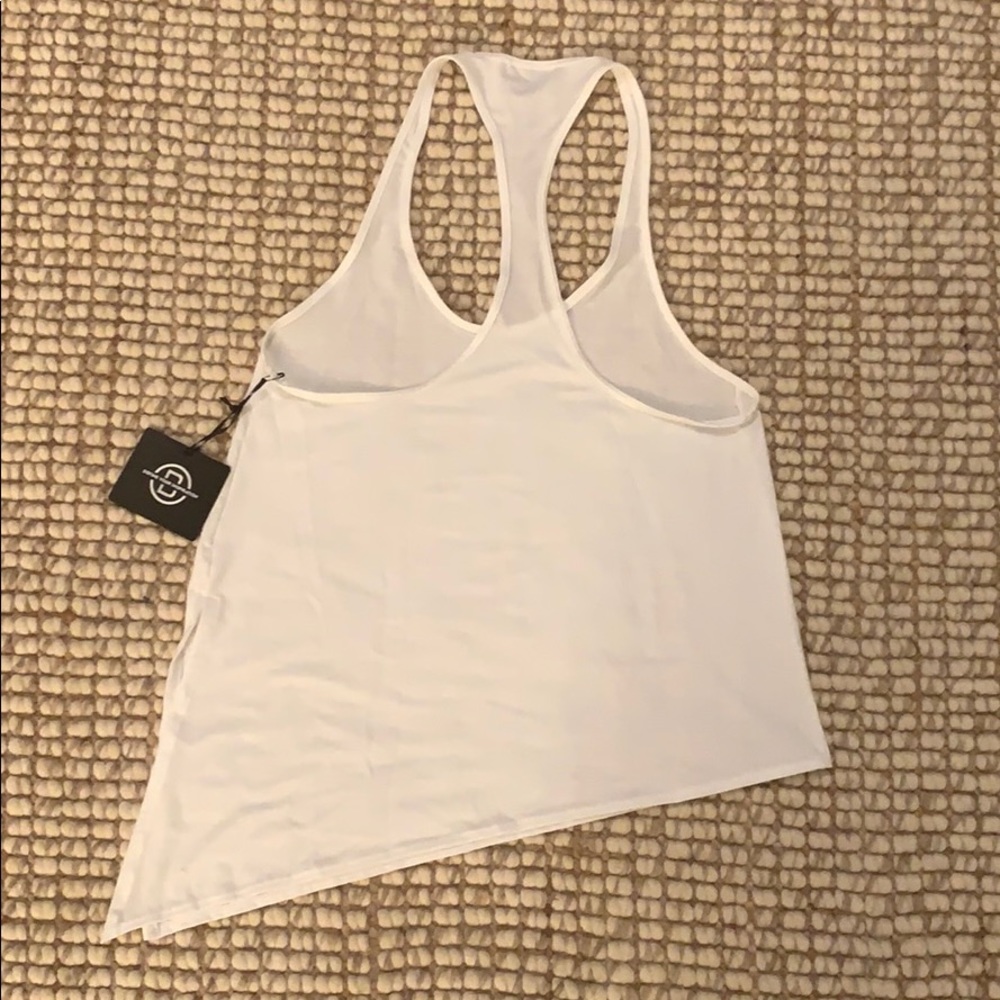 DYI Pure Barre Astor Flowy Tank White - Picture 2 of 2